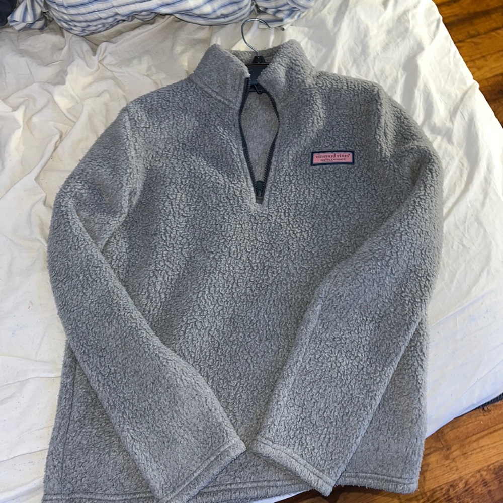 YOUTH XL VINEYARD VINES SHERPA PULLOVER JACKET